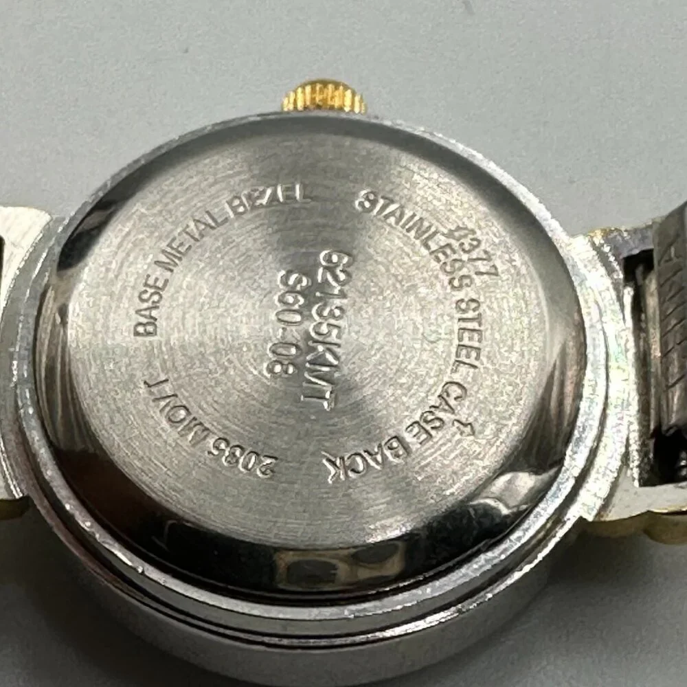3/$30 Two Tone Watch Women Gold Silver Easy Read Dial Stretch Band New Battery